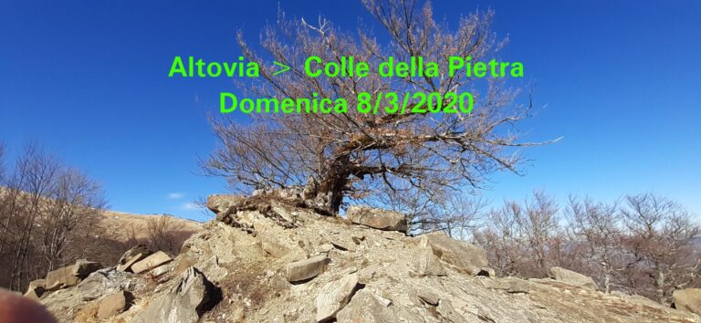 Trekking da Altovia al Colle della Pietra (Monti della Laga). Domenica 8 marzo 2020.